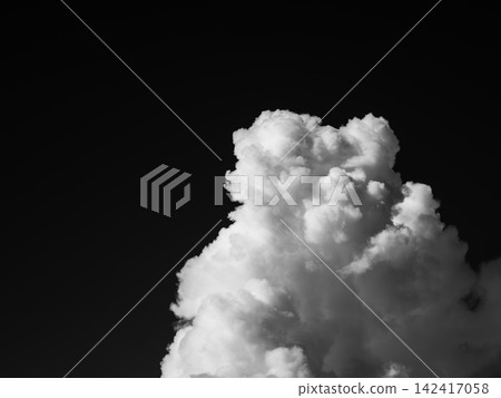Summer cumulonimbus clouds captured in monochrome Summer cumulonimbus clouds captured in monochrome 142417058