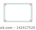 Simple line frame in chocolate mint color. 142417520