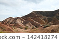 Skazka Canyons or so called Fairytale Canyons Issyk-Kul region near the lake in drone point of view in kyrgyzstan 142418274