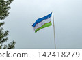 national flag of Uzbekistan 142418279