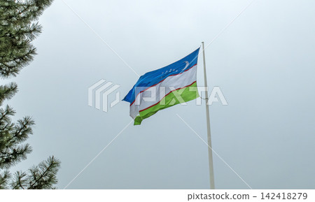 national flag of Uzbekistan national flag of Uzbekistan 142418279