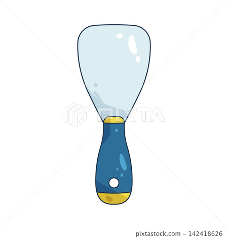 Illustration of putty knife Illustration of putty knife 142418626
