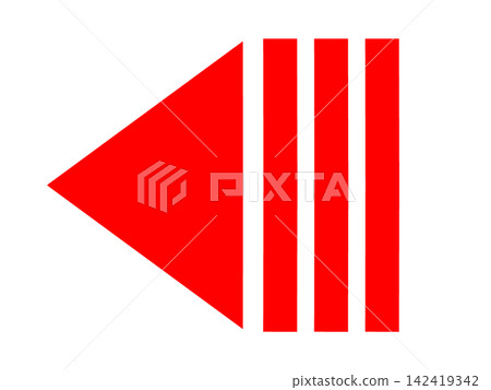 Leftward-pointing red arrow 142419342