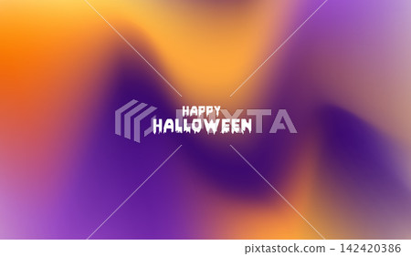 Happy Halloween vector banner template with modern abstract blurred gradient background in purple and orange colors for party invitation, greeting card design, and seasonal holiday celebration. Happy Halloween vector banner template with modern abstract blurred gradient background in purple and orange colors for party invitation, greeting card design, and seasonal holiday celebration. 142420386