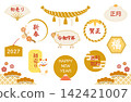 Cute New Year's Sheep themed material set 142421007