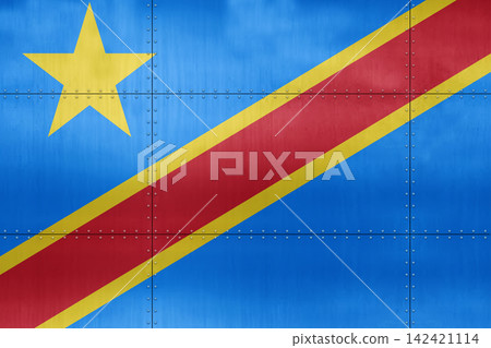 3D Flag of DR Congo on metal 3D Flag of DR Congo on metal 142421114