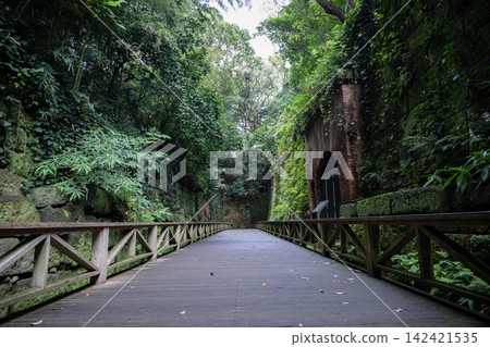 Sarushima, an uninhabited island that was formerly a military fortress. 142421535