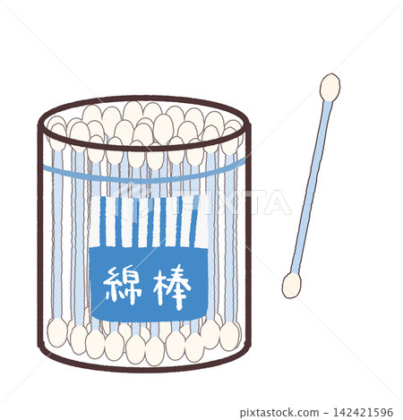 簡單的棉籤圖示 簡單的棉籤圖示 142421596