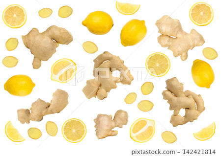 Ginger. Ginger and lemon are beautifully displayed, showcasing their vibrant colors, PNG Ginger. Ginger and lemon are beautifully displayed, showcasing their vibrant colors, PNG 142421814
