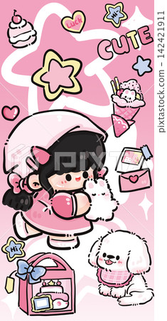 Cute cartoon pet animals collection of playful character phone wallpaper designs Cute cartoon pet animals collection of playful character phone wallpaper designs 142421911