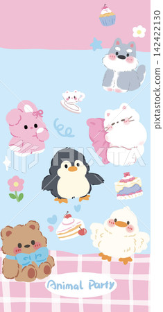 Cute cartoon pet animals collection of playful character phone wallpaper designs Cute cartoon pet animals collection of playful character phone wallpaper designs 142422130
