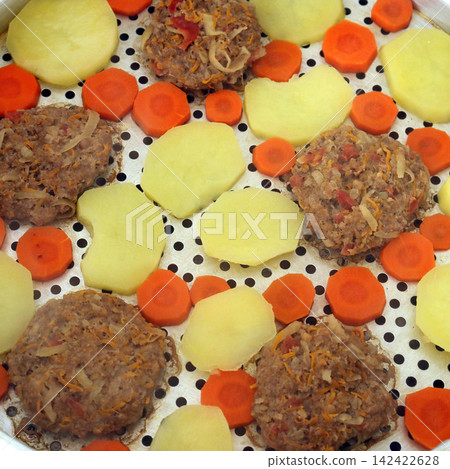 potato with ship or beef or other meat ingredients 142422628