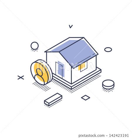Real Estate Agent For A Private House Purchase Isometric Vector Illustration Real Estate Agent For A Private House Purchase Isometric Vector Illustration 142423191