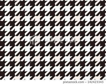 Japanese modern style, black and white houndstooth pattern, swatch included, seamless pattern, vector. Japanese modern style, black and white houndstooth pattern, swatch included, seamless pattern, vector. 142423343