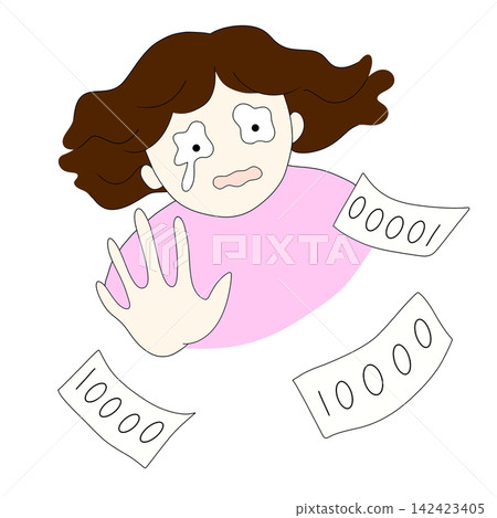 Sad woman without money Sad woman without money 142423405
