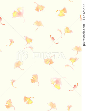 Scattered Ginkgo Leaves - Seamless - Vertical Scattered Ginkgo Leaves - Seamless - Vertical 142423586