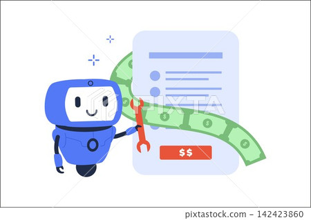 Vector AI Expense Optimizer Financial Management Isolated Illustration Vector AI Expense Optimizer Financial Management Isolated Illustration 142423860