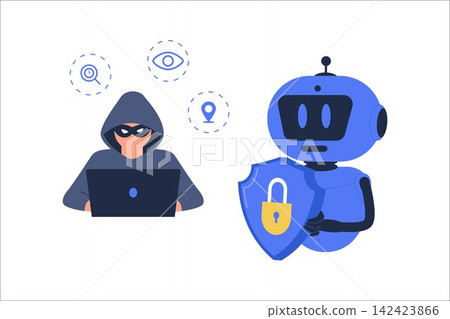 Vector AI Cybersecurity Shield Threat Defense Isolated Illustration Vector AI Cybersecurity Shield Threat Defense Isolated Illustration 142423866
