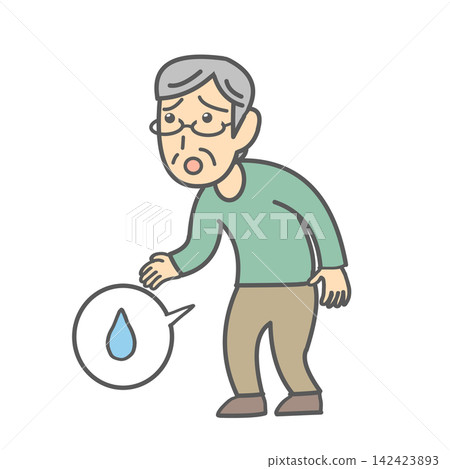 Elderly men who suffer from urinary incontinence Elderly men who suffer from urinary incontinence 142423893