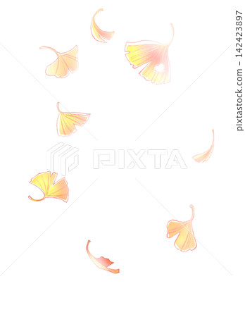 Fluttering ginkgo trees, vertical Fluttering ginkgo trees, vertical 142423897