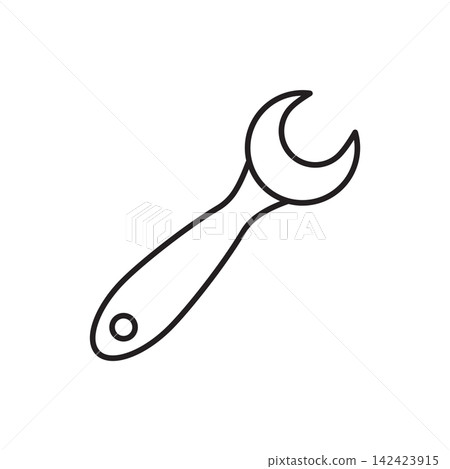 Minimalist line art icon of a pointed strap end punch tool used for shaping belt tips.
Minimalist line art icon of a pointed strap end punch tool used for shaping belt tips.
142423915