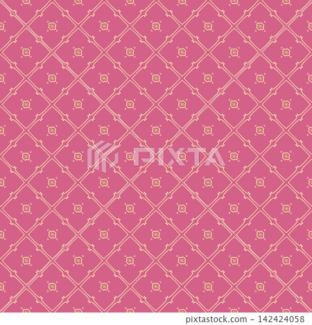 Pink Geometric Floral Diamond Grid Pink Geometric Floral Diamond Grid 142424058