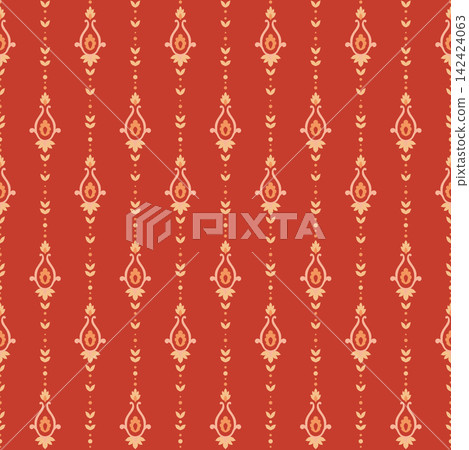 Terracotta Trailing Floral Vine Motif Terracotta Trailing Floral Vine Motif 142424063