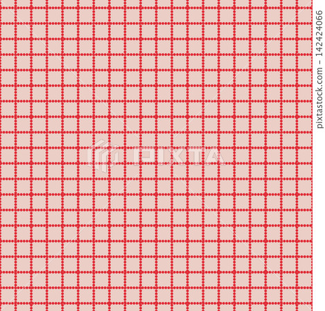 Red Dotted Geometric Grid Motif Red Dotted Geometric Grid Motif 142424066