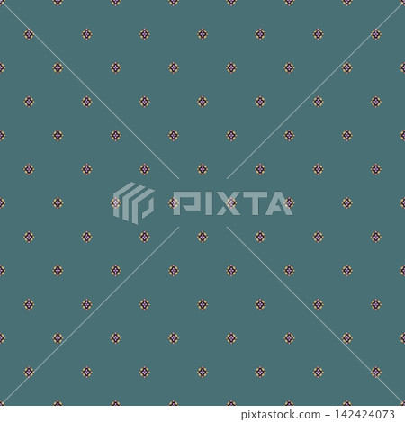 Teal Minimalist Ditsy Floral Dots Teal Minimalist Ditsy Floral Dots 142424073