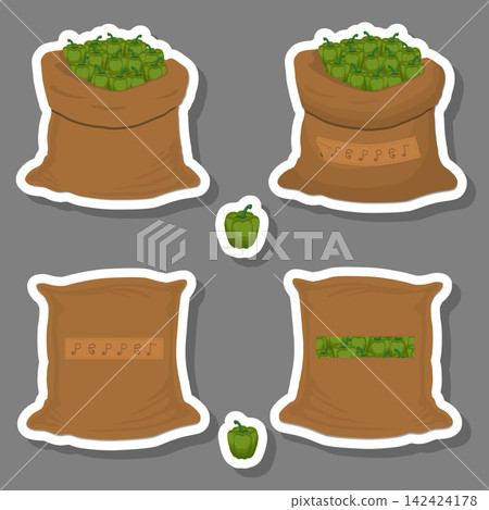 Sacks with natural food Sacks with natural food 142424178