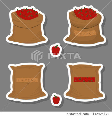 Sacks with natural food 142424179