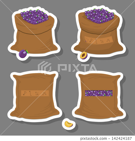 Sacks with natural food Sacks with natural food 142424187