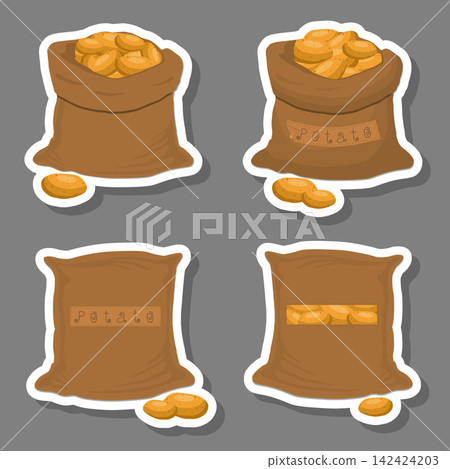 whole vegetable potato in sack whole vegetable potato in sack 142424203
