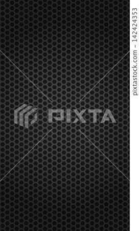 Seamless dark metallic hexagonal mesh pattern background for futuristic, tech and industrial designs Seamless dark metallic hexagonal mesh pattern background for futuristic, tech and industrial designs 142424353