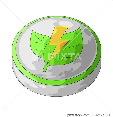 Illustration of Power Button Illustration of Power Button 142424371