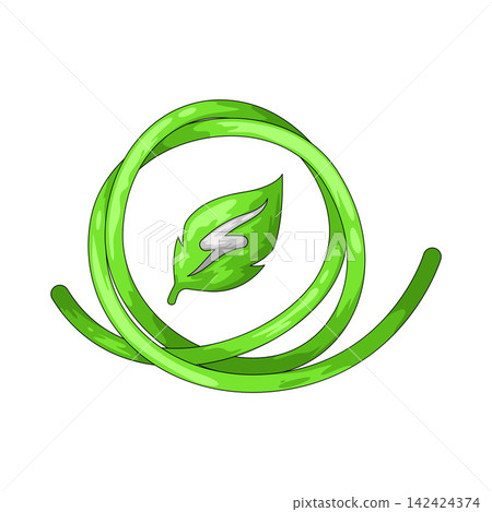 Illustration of Green Cable Illustration of Green Cable 142424374