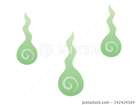Illustration of a green will-o'-the-wisp Illustration of a green will-o'-the-wisp 142424384