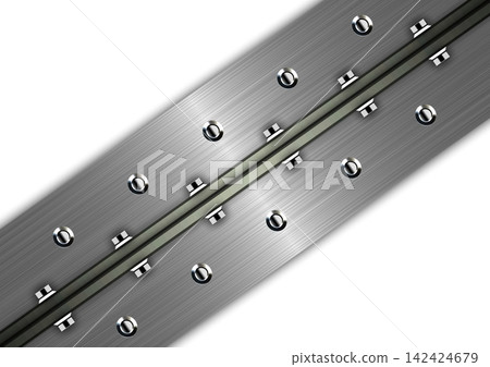 Industrial metal texture background with stainless steel frames and bolts. Industrial metal texture background with stainless steel frames and bolts. 142424679