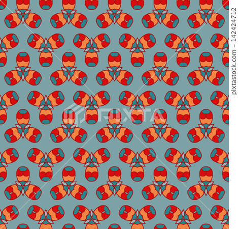 Slate Red Retro Geometric Trefoil Slate Red Retro Geometric Trefoil 142424712