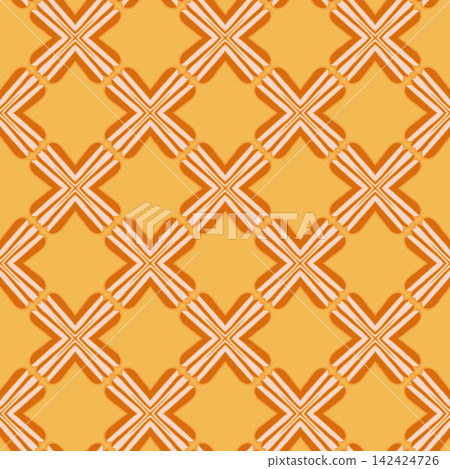 Warm Yellow Geometric Cross Tile Warm Yellow Geometric Cross Tile 142424726