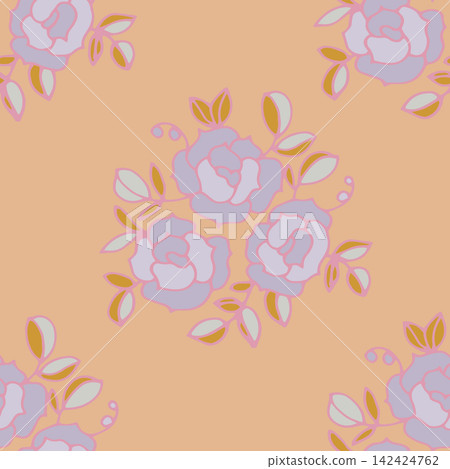 Soft Pastel Vintage Rose Motif Soft Pastel Vintage Rose Motif 142424762