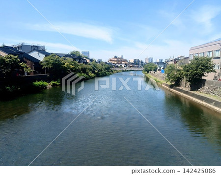城鎮景觀中的河流 城鎮景觀中的河流 142425086