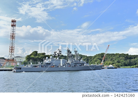 Scenery from a sightseeing boat on a tour of Yokosuka naval port. Scenery from a sightseeing boat on a tour of Yokosuka naval port. 142425160