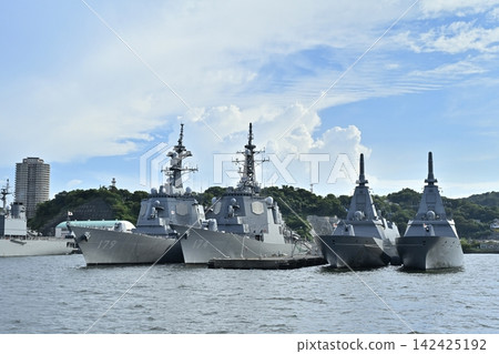 Scenery from a sightseeing boat on a tour of Yokosuka naval port. Scenery from a sightseeing boat on a tour of Yokosuka naval port. 142425192