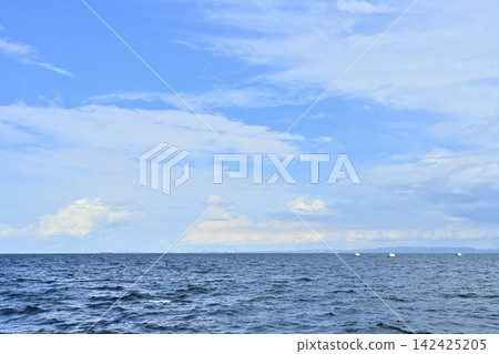 Tokyo Bay from a sightseeing boat on a Yokosuka naval port tour. 142425205