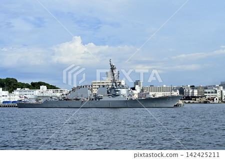 從觀光船上看到的橫須賀海軍港景色。 從觀光船上看到的橫須賀海軍港景色。 142425211
