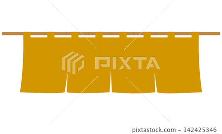 Yellow 4-panel curtain Yellow 4-panel curtain 142425346