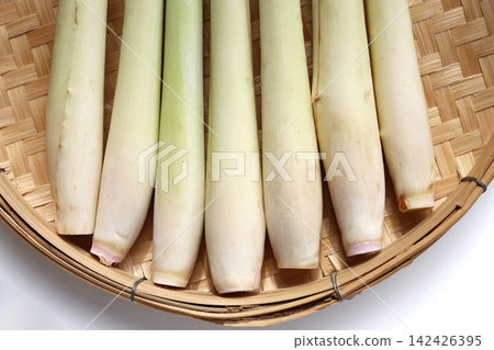 Fresh lemongrass stalks, a healthy herb and vegetable for cooking. Fresh lemongrass stalks, a healthy herb and vegetable for cooking. 142426395