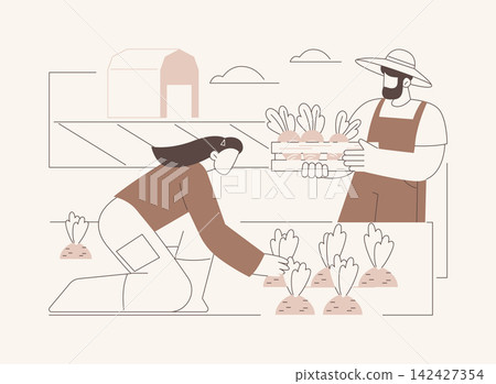 U-Pick farms isolated cartoon vector illustrations. U-Pick farms isolated cartoon vector illustrations. 142427354