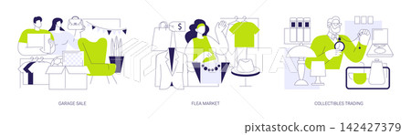 Buying used goods isolated cartoon vector illustrations se Buying used goods isolated cartoon vector illustrations se 142427379